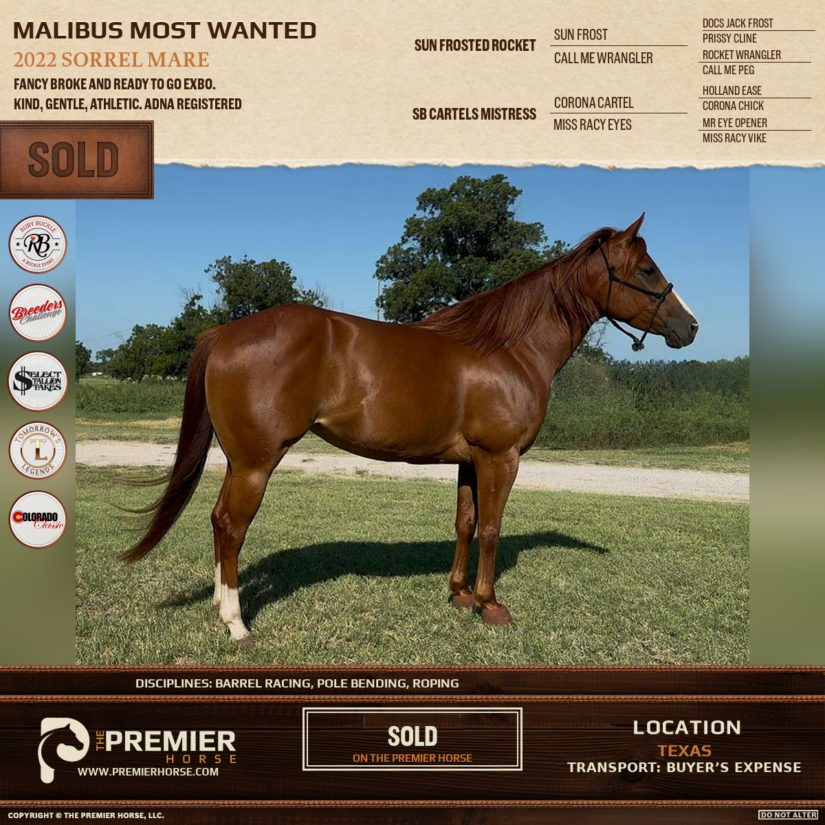 Malibus Most Wanted sold advertisement