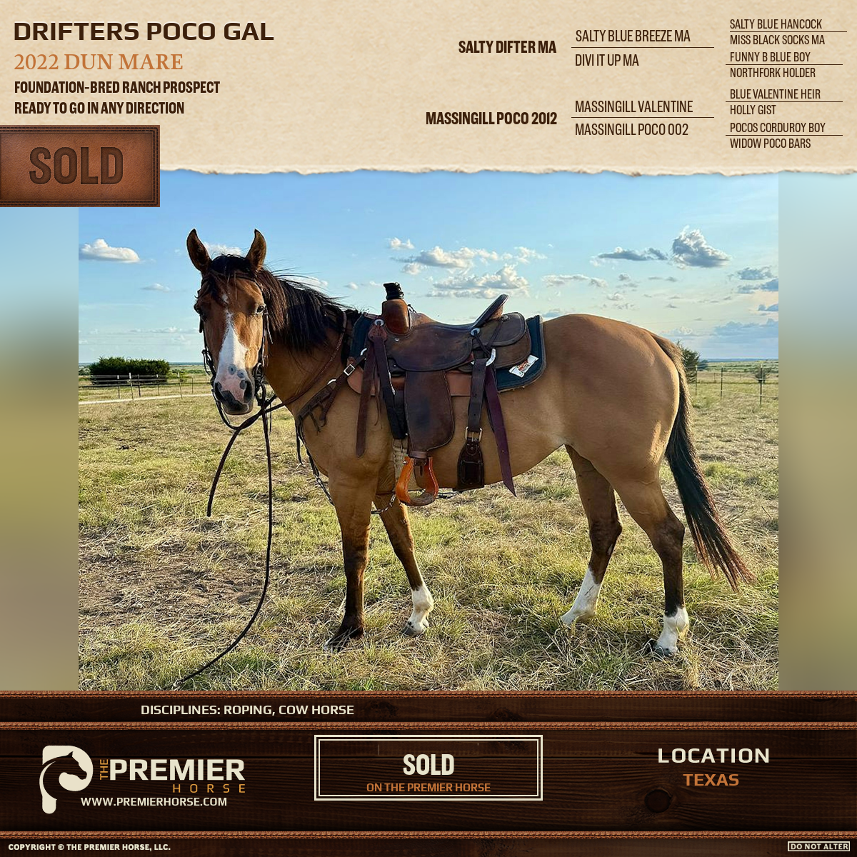 Drifters Poco Gal sold advertisement