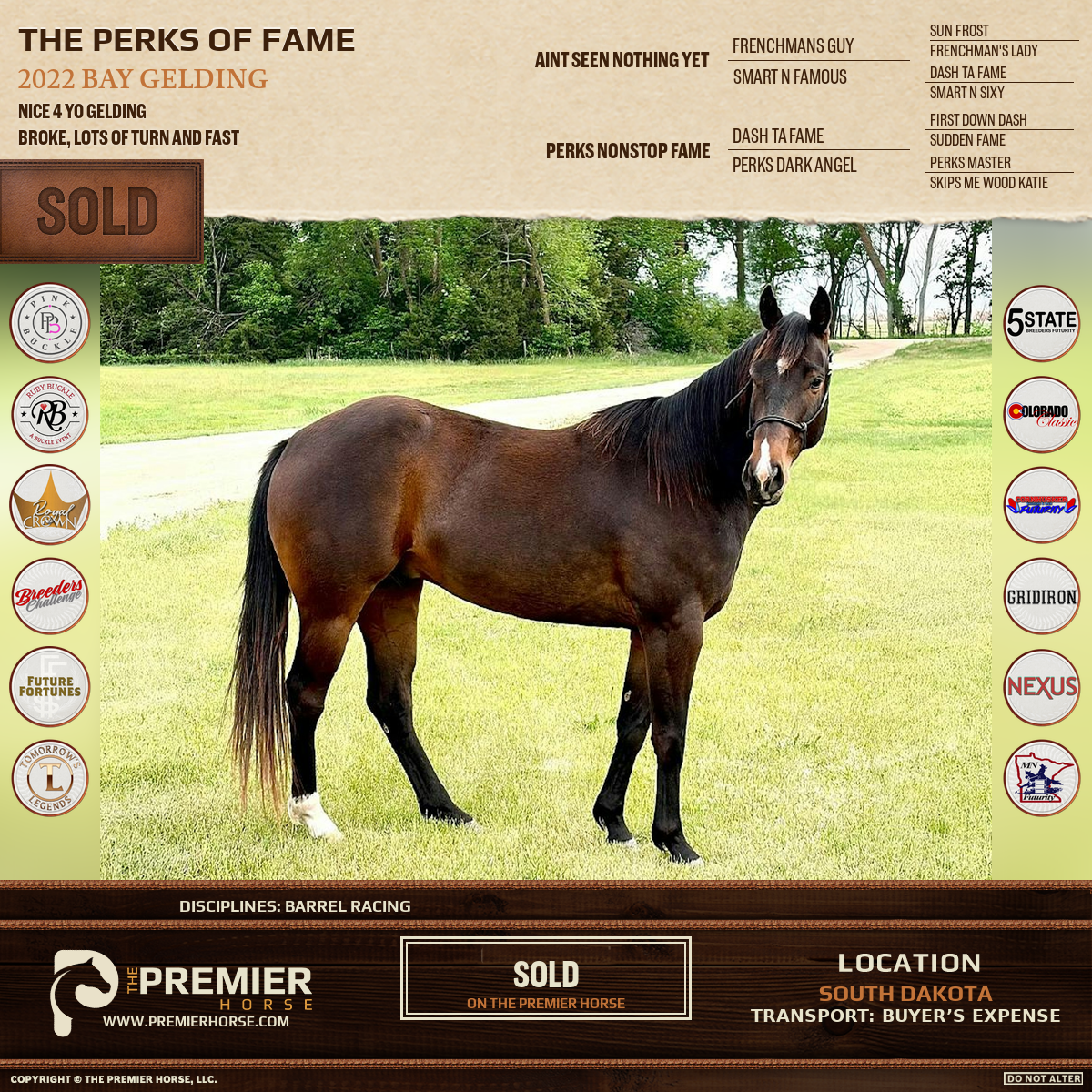 The Perks Of Fame sold advertisement