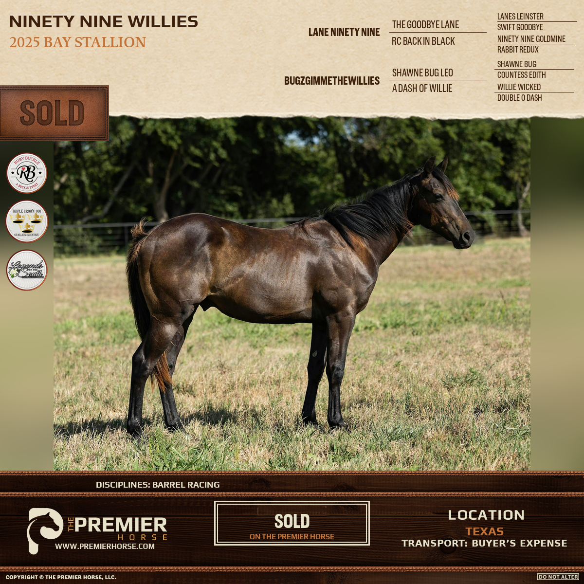 Ninety Nine Willies sold advertisement