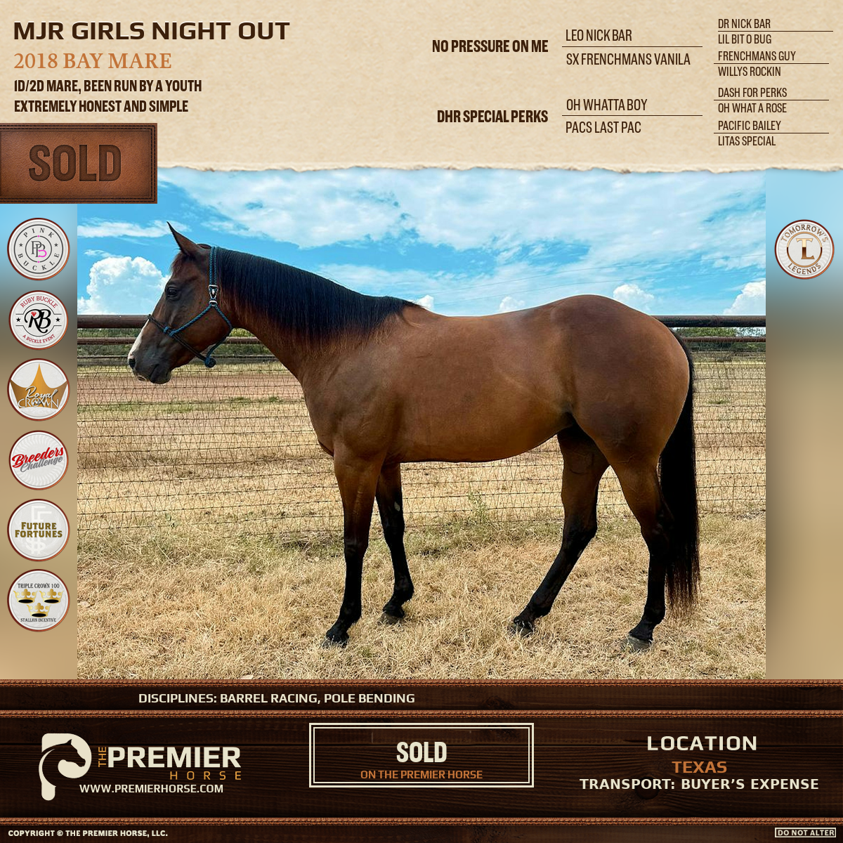 Mjr Girls Night Out sold advertisement