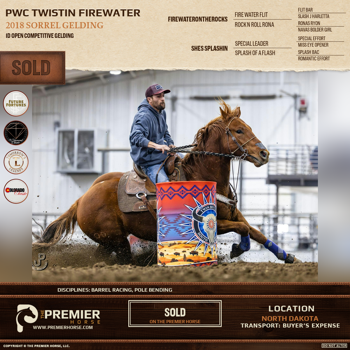 Pwc Twistin Firewater sold advertisement