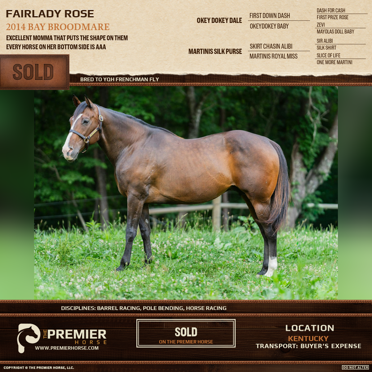 Fairlady Rose sold advertisement
