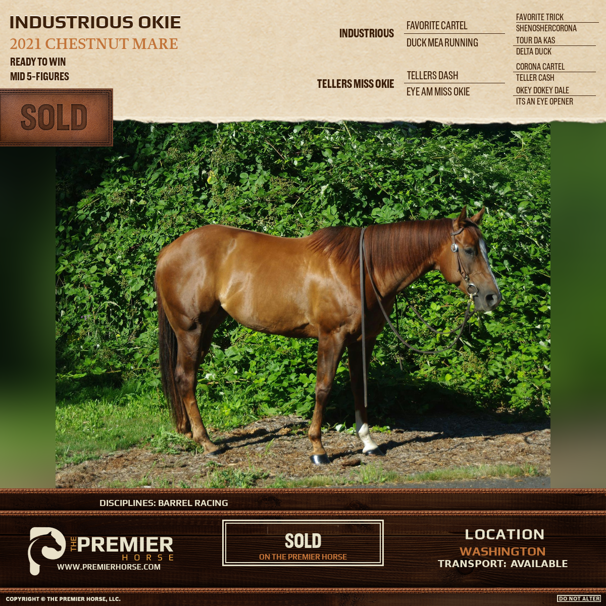 Industrious Okie sold advertisement