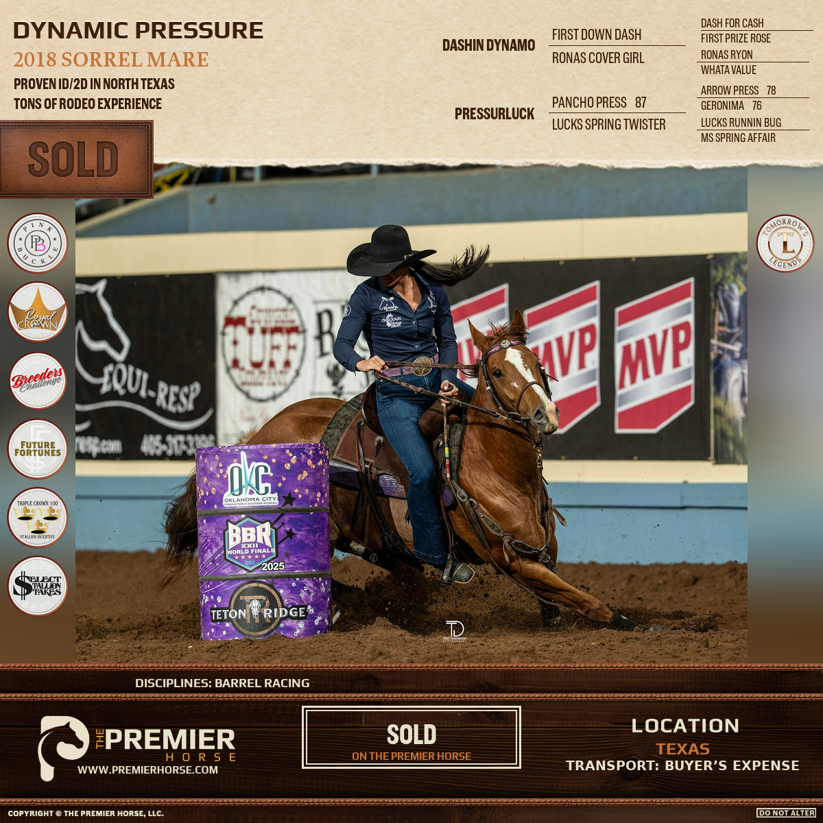 Dynamic Pressure sold advertisement