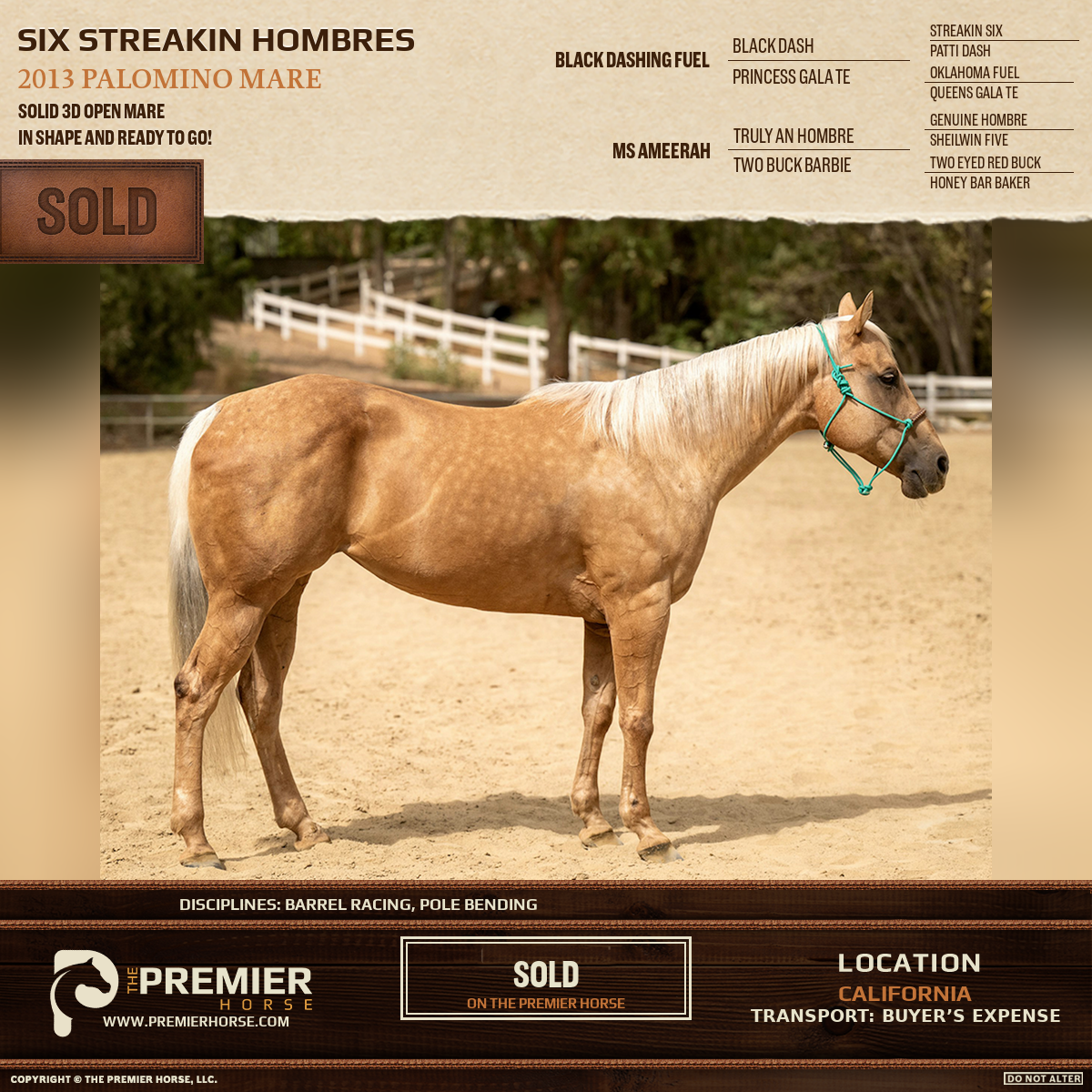Six Streakin Hombres sold advertisement