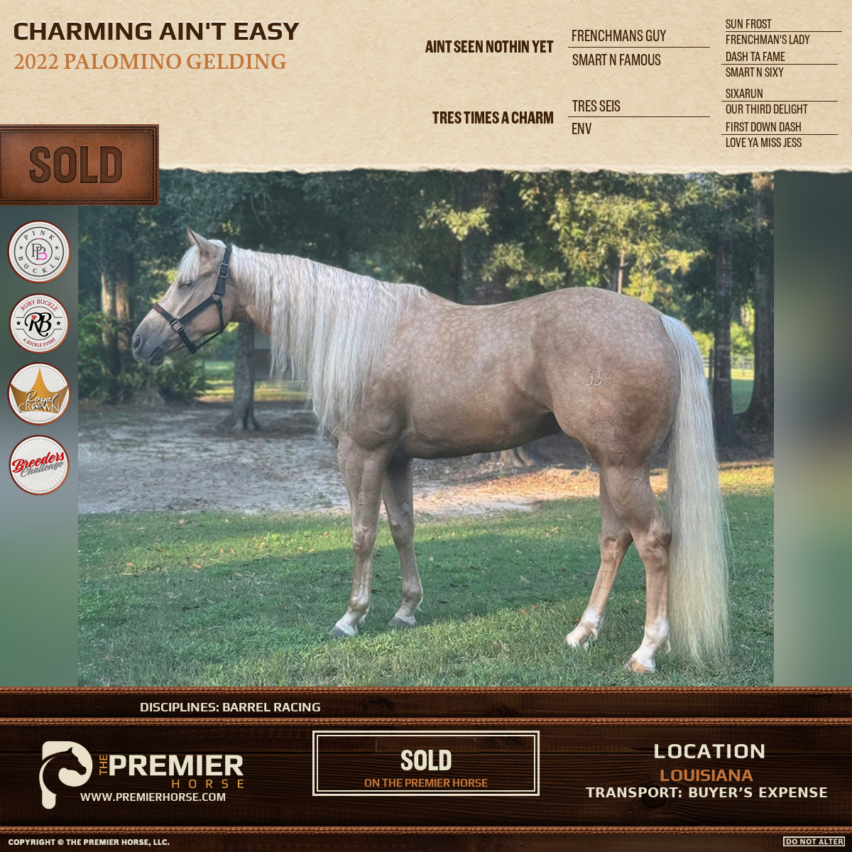 Charming Ain't Easy sold advertisement